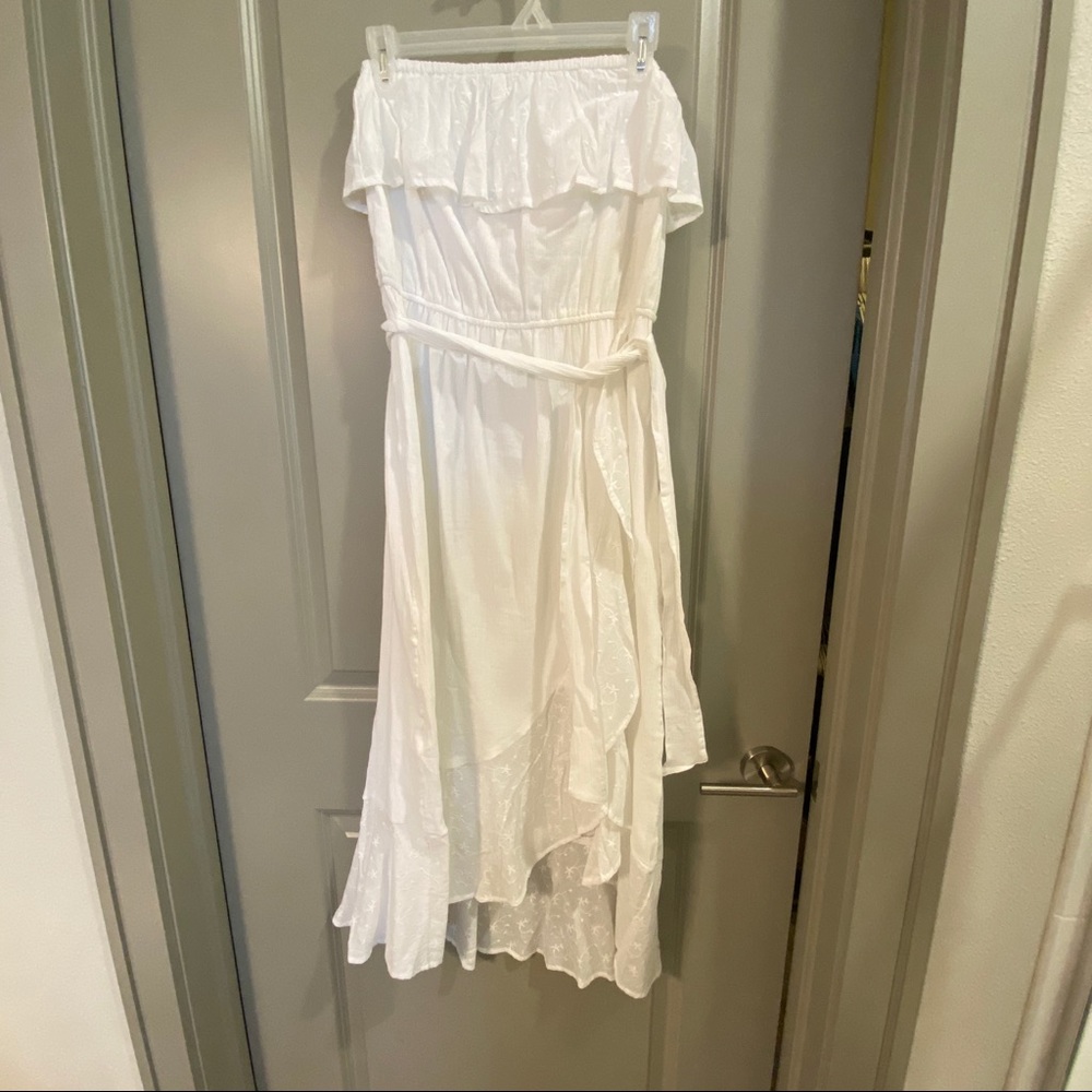 NWT strapless ruffle maxi dress